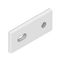 MODULAR SOLUTIONS TIE PLATE 45MM X 90MM&lt;BR&gt;CREATE RIGHT ANGLE, S.S. HARDWARE, 1 THRU, 1 SLOTTED HOLE
